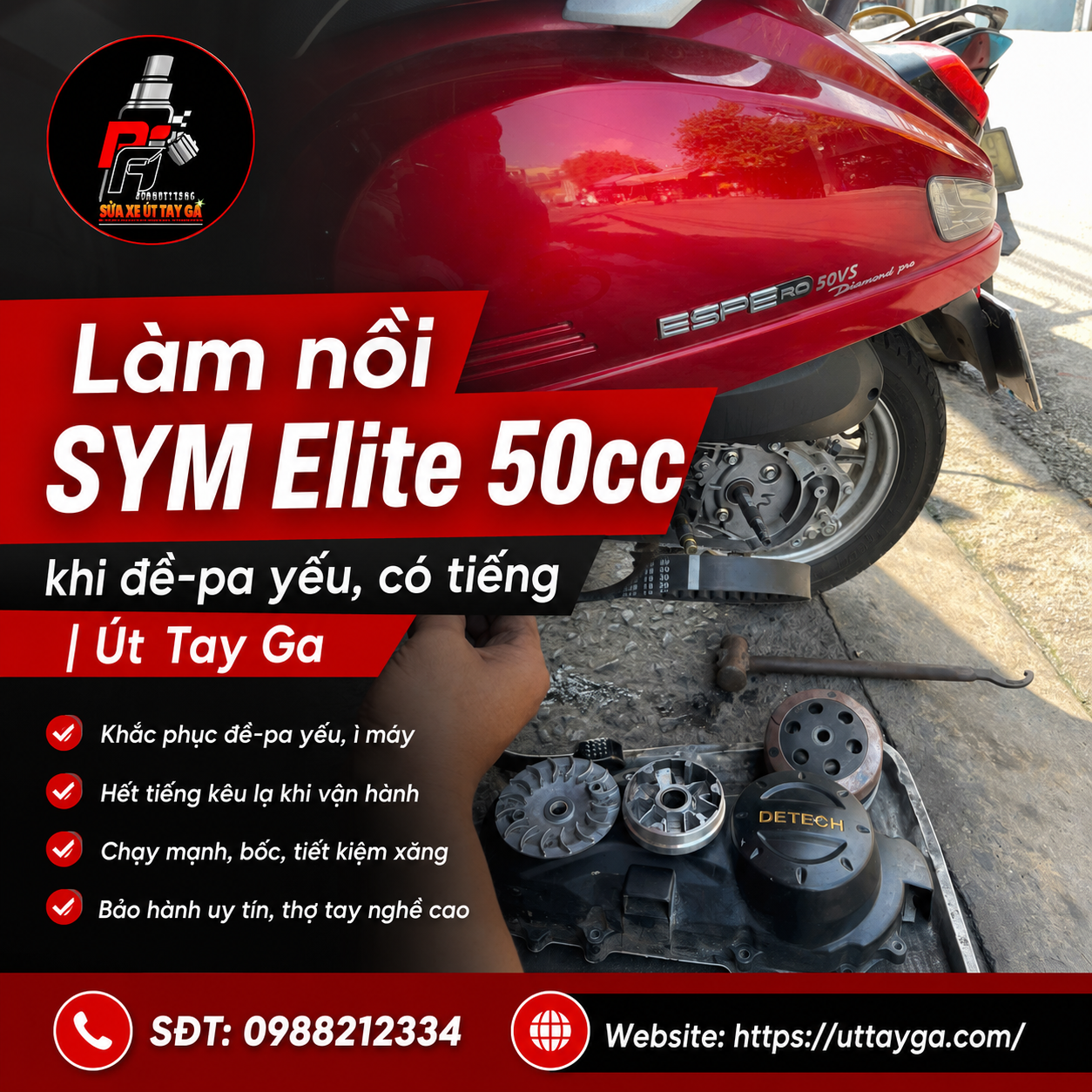 Làm nồi SYM Elite 50