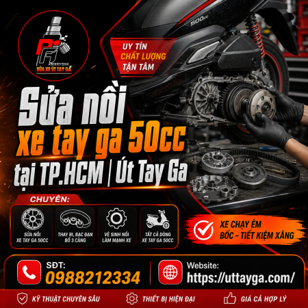 Sửa nồi xe tay ga 50cc tại TP.HCM